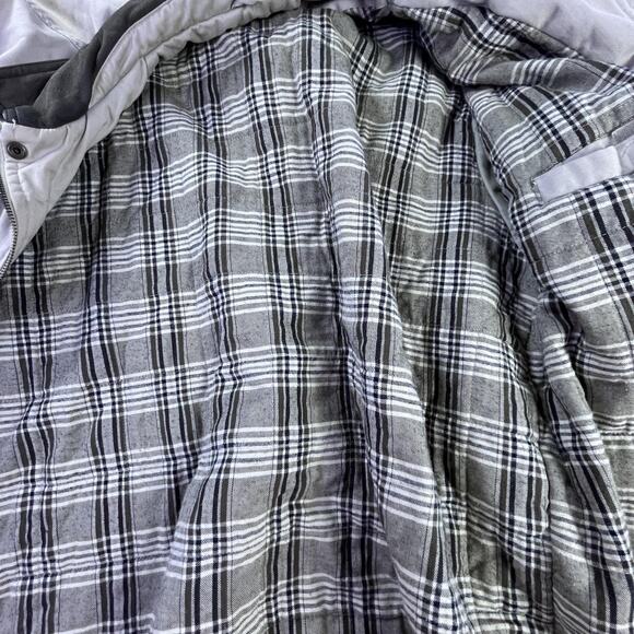 Croft & Barrow Jacket Mens XL Khaki Flannel Lined Canvas Field Chore Coat - Picture 4 of 7